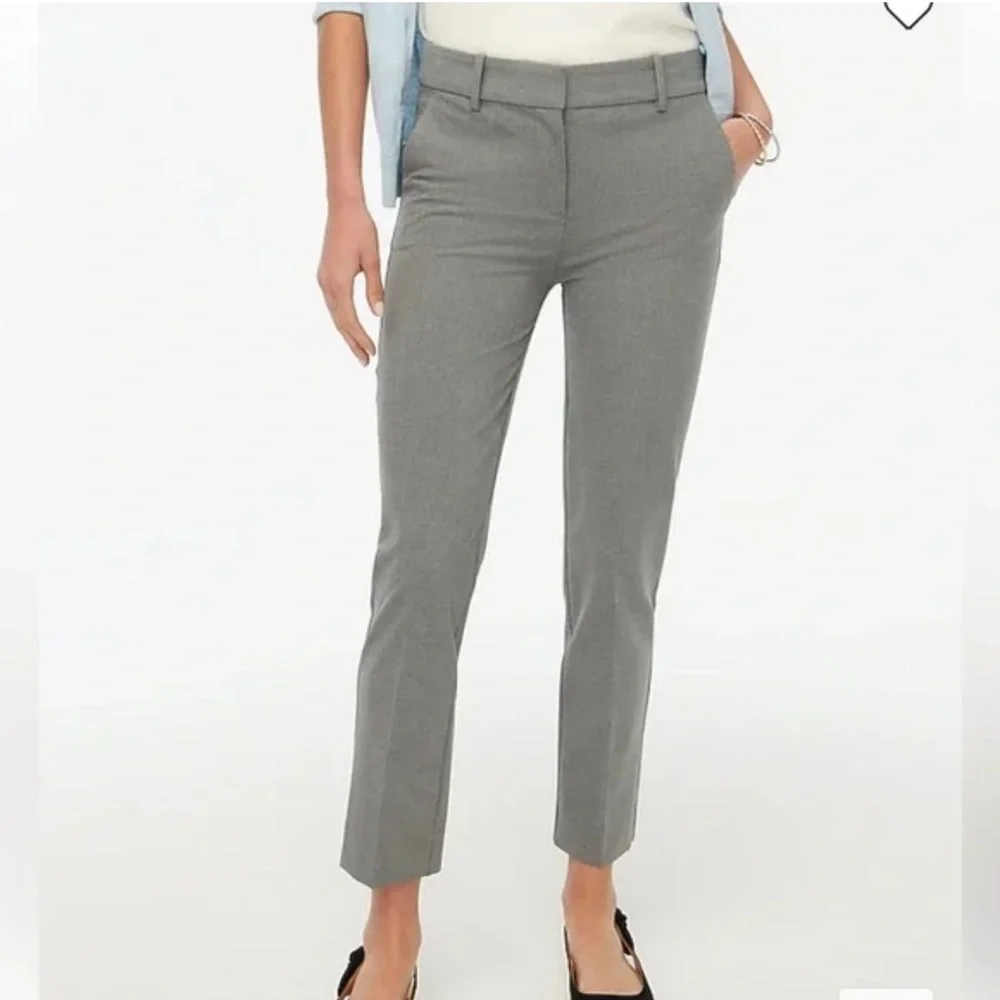J. Crew Classic Gray Ruby Cropped Trousers